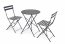 Dārza mēbeļu komplekts Galds +2 krēsli,melns