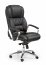 FOSTER Natural leather office chair black