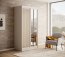SW-DEL-W 100 cm Sliding wardrobe with mirror,White matt,Artisan