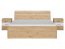 Mars-LOZ B/180 + ST 180x200 Bed with bedside tables