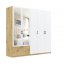 INTEAL SZF 5D1S LUS Шкаф с зеркалом,5 дверцами и 1 ящиком,белый матовый/дуб artisan