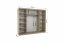 Chester Cht05 250 Sonoma/white Skapis ar bīdāmām durvīm