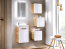 Abura White/Oak Craft 831 Mazais piekarams augšējais skapītis vannas istabai