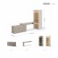 WOOW SET-08L (WO-11L,04,07 Ozols Vicenza balināts) Mēbeļu komplekts