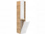 Abura White/Oak Craft 804 Tall bathroom cabinet with laundry basket