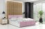 PANAMAX Upholstered ST-MET 140x200 Divguļamā gulta ar veļas kasti (Balta)