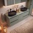 Sombra green 81-40-1DK Side Cabinet 40cm with laundry basket