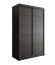 SW-LIZ 120 cm Sliding wardrobe,Black matt