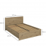 JAZZ LOZ P/140, 140x200 Bed with container