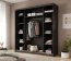 SW-GRE 200 cm Schwebetürenschrank,Schwarz matt