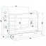 Domenik Bunk bed with mattress 190x80 white/green