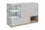 SILK +LED Kommode Oak Wellington/pearl gray