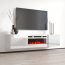 LUXE-EF RTV white + kamin white TV-alus