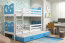 MIKKY III 200x90 Bunk bed with three mattresses White