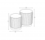 MONTY set of two stools: color: grey