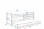 Riko II 200x90 Детская кровать с двумя матрасами Графит