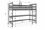 Loft-A Детская и молодежная односпальная высокая кровать с матрасом 200x90,Графит