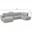 Bergamo U П-образный Угловой диван Левая сторона (Светло-серый ткань Viton 200)