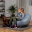 L-SMART size Faux Leather Bean Bag