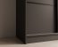 SW-KER-200 cm-BB Schwebetürenschrank mit Spiegel,Schwarz/Schwarz