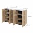 EASY EA-01 Chest 5d with lighting - oak scandi/white gloss