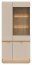 MILTON-ML 06 Glass-fronted cabinet,Cremona torro oak/cashmere matt