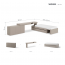 WOOW SET-01L (WO-11L,07,12) Mēbeļu komplekts