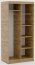 SW-DEL-AB 100 cm Sliding wardrobe with mirror,Artisan,Black matt