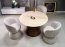28181 ,Runder tisch,Travertin/Nuss