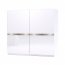 Glossy 02 Bīdāmās durvis 2gb. Balts glancēts