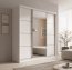 SW-KER-200 cm-WS Sliding wardrobe with mirror,White/silver