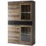 Jagger wit N 2d2w1s Glass-fronted cabinet