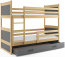 Riko II 160x80 Bunk bed with two mattresses Pine