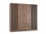 NELLY 4D Wardrobe (nut/black lamella)