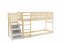 Loft-A Niska ze sch Bērnu un jauniešu gulta ar kāpnēm,1 matraci 200x90,Priede