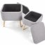PULA set of two stools, color: grey