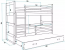 Riko III 190x90 Bunk bed with three mattresses White