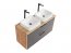 MADERA- GREY 854 Шкаф навесной для ванной под раковину