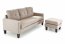 GERSON sofa with ottoman, color: beige