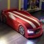 UNO- Alfa AUDI S4 Full Gulta auto bērniem ar matraci Alcantara + apgaismojums