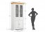 Marone Elite White/pine PLMEL02 Standvitrine 2-türig Weiß/Kiefer