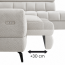 ARTICO NAR Corner sofa with electrically adjustable seat depth