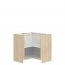 Modena MDF MD21/D90NW L/P 90/90 cm Grīdas stūra skapītis