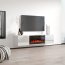 LUXE-EF RTV white + kamin black TV cabinet