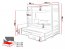 QUATRO Triple bunk bed with mattress Acryl white/grey