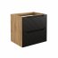 Luxor Black 82-60-2S Piekaramais vannas istabas skapītis izlietnei 60cm