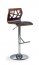Bar stool H-34 Walnut/black