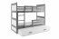 Riko III Etagenbett Hochbett 190x90 mit 3 Matratzen,Graphit