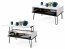 HAIRPIN S-90 Coffee table,White Matt/Black Mat