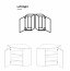 Modena MDF MD10/G60NW L/P 60/60 cm Sienas stūra skapītis